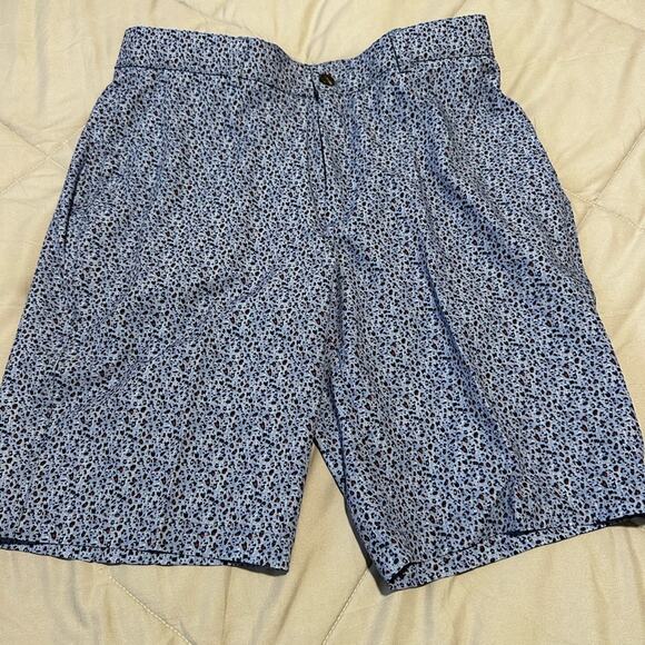 Men's Golf Shorts Print Quick Dry 10'' Inseam Blue Leopard.  Size 34 - Picture 3 of 10